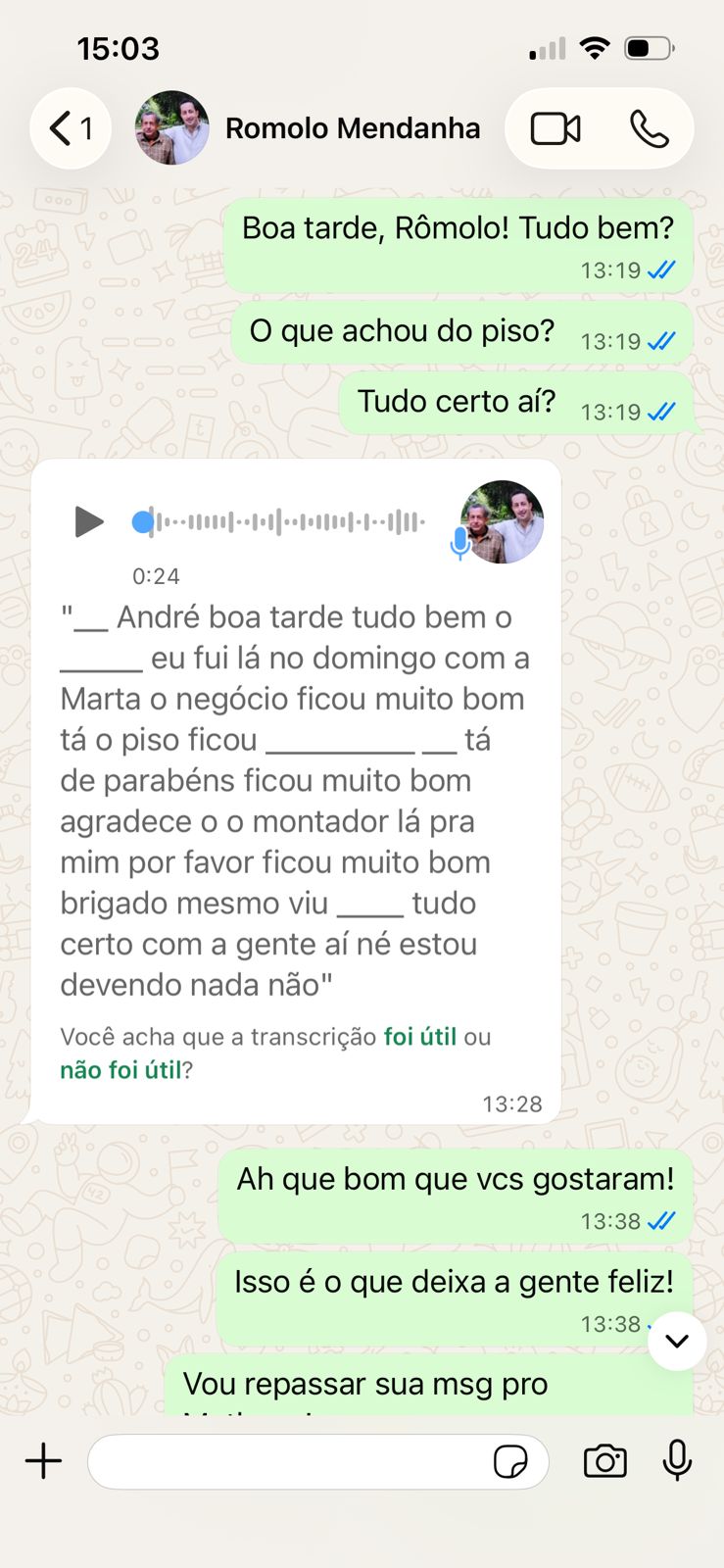 Depoimento 4 WhatsApp